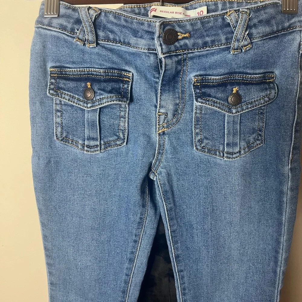 Levi's‎ Girls Sz 10 Regular Rise Flare Blue Jeans